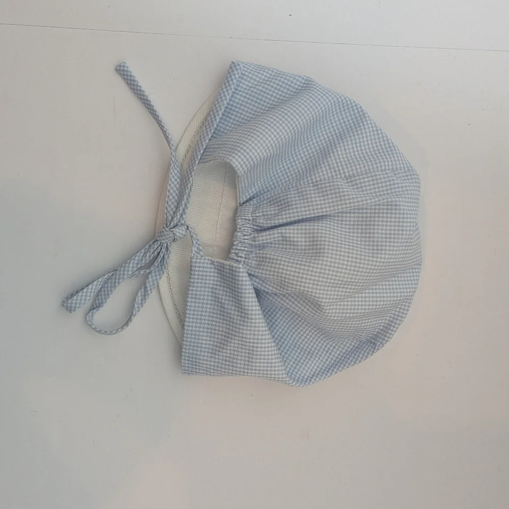 NWT Petit Ami Plaid Romper With Bonnet 6m